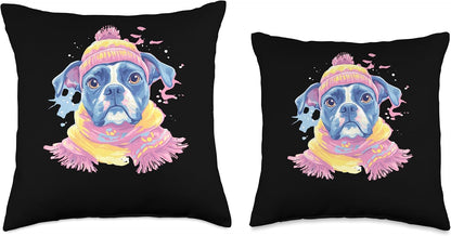Monster Orange Pink Glasses Yellow Bow Floral Bandana Cool Throw Pillow