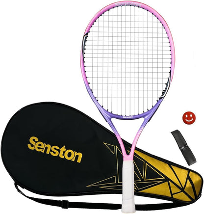 Senston 19" 23" 25" Kids Junior Tennis Racquet for Kids Children Boys Girls Tennis Rackets with Racket Cover