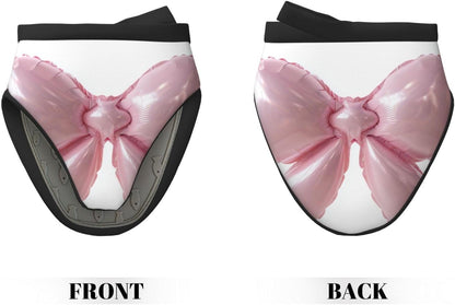 Light Pink Bow Balloon Mini Silicone Oven Mitts Heat and Slip Resistant Kitchen Mittens,Short Oven Gloves for Safe Cooking Baking & Grill,5.9"X5.9"