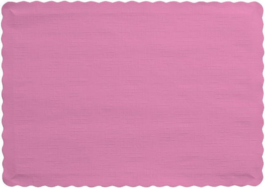 Creative Converting 50 Count Touch of Color Paper Placemats, Candy Pink
