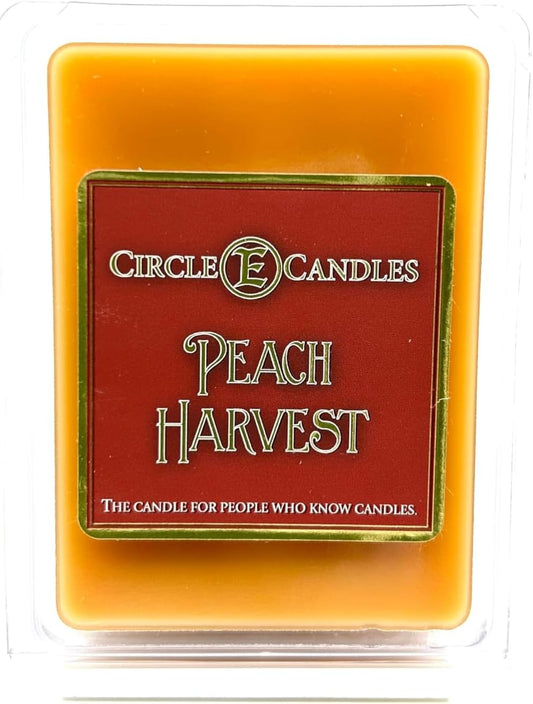 Circle E Candles Peach Harvest Wax Melts – Juicy Orchard Sweetness, Cozy Holiday Home Scent, Christmas Gift for Her or Mom, Made in USA
