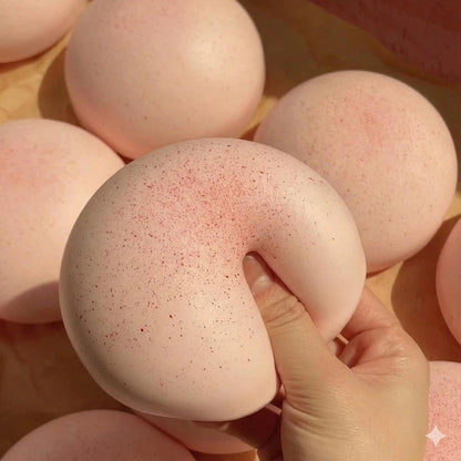 Cheese Slow Rising Squishy Toy, Soft Foam Stress Relief Squeeze, Sticky Food Squishies, Bread and Butter Squishy Style for Desk Decor or Gift (Pink)