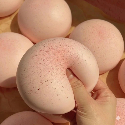 Cheese Slow Rising Squishy Toy, Soft Foam Stress Relief Squeeze, Sticky Food Squishies, Bread and Butter Squishy Style for Desk Decor or Gift (Pink)