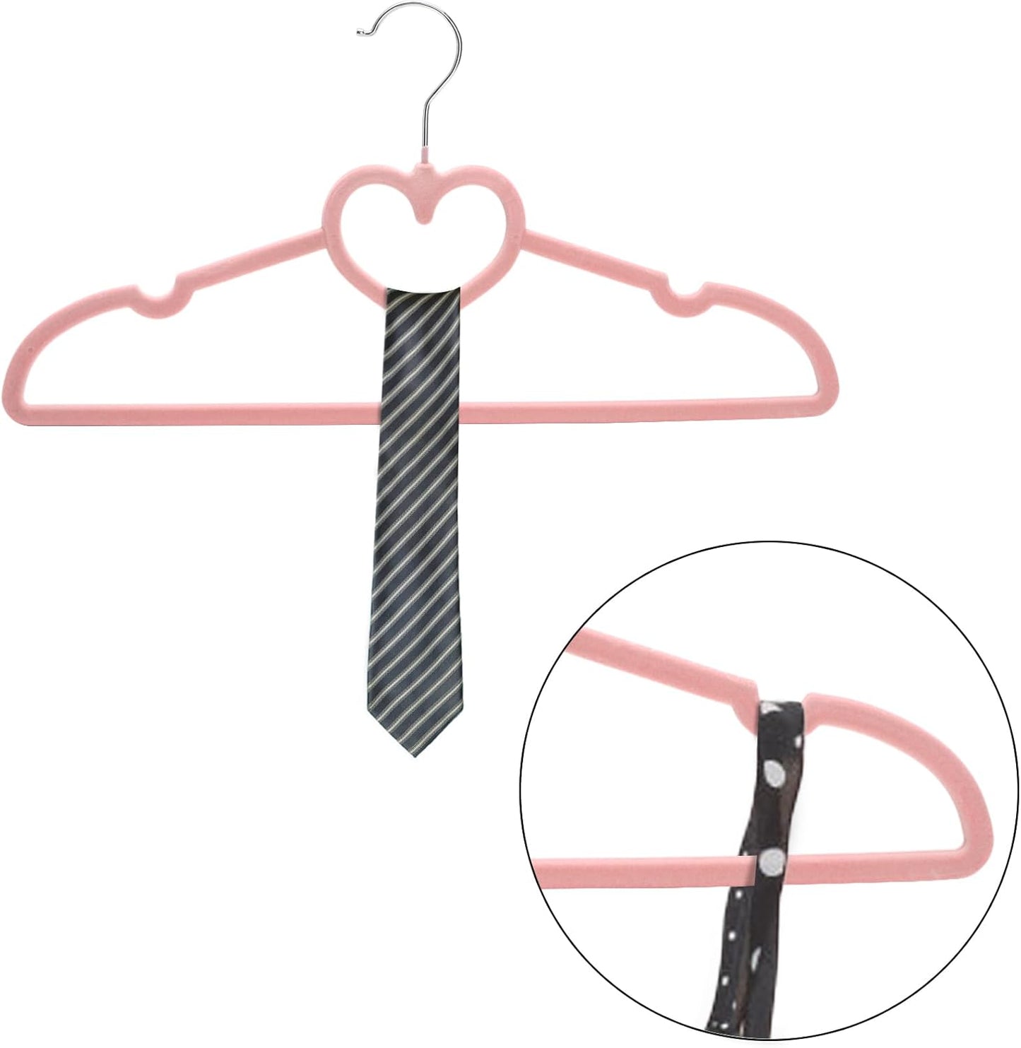 Coloch 50 Pack Pink Velvet Hangers, Non-Slip Clothes Hangers with 360 Degree Rotating Hook Thin Felt Adult Hanger for Coat, Dress, Shirt, Jacket
