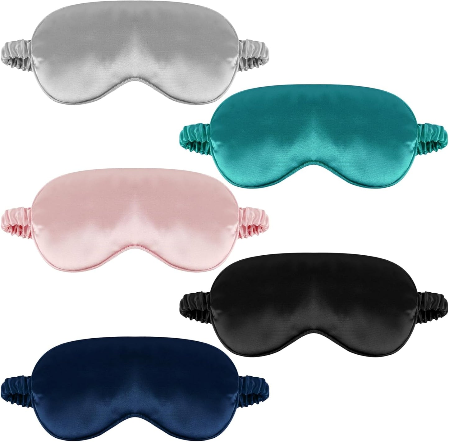 1 Pack Sleep Mask, Silk Eye Mask with Elastic Strap, Breathable Eye Mask for Sleeping,Travel, Girls, Women, Men (Pink)