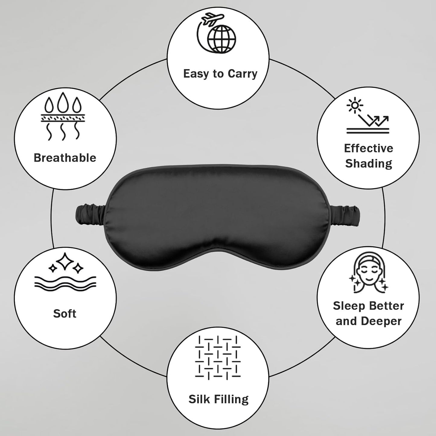 Sleep Mask, Adjustable Silk Eye Mask for Sleeping, Soft Sleeping Eye Shade Cover for Women, Better for Blocking Light, Enhancing Sleep Quality, Pink