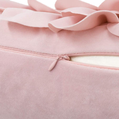 OiseauVoler Decorative 3D Flower Throw Pillow Covers Handmade Pillowcases for Sofa Bed Home Room Decor 18 x 18 Inch Light Pink