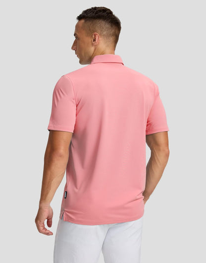 Men's Golf Shirts Dry Fit Moisture Wicking Performance Short Sleeve Collared Polo Shirts for Casual Athletic Business