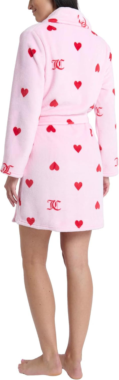 Juicy Couture Women's Super Soft Luxe Plush Shawl Collar Robe