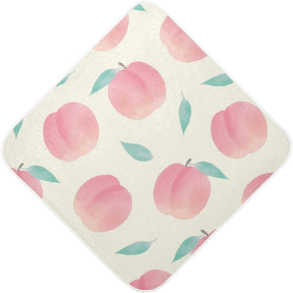 YETTASBIN Peach Baby Towel, Ultra Soft Absorbent Cotton Baby Hooded Bath Towel for Newborn Baby Boy Girl, Toddler, Infant Registry Gift - 30 x 30 Inch