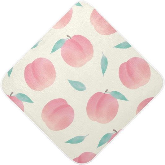 YETTASBIN Peach Baby Towel, Ultra Soft Absorbent Cotton Baby Hooded Bath Towel for Newborn Baby Boy Girl, Toddler, Infant Registry Gift - 30 x 30 Inch