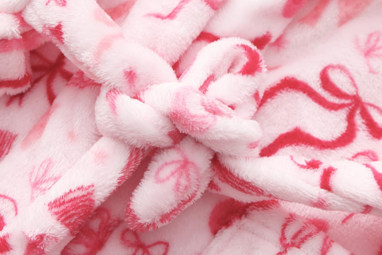 Kid Fleece Hooded Robes Girls Bathrobes Boys Soft Plush Sleepwear Toddler Fuzzy Pajamas