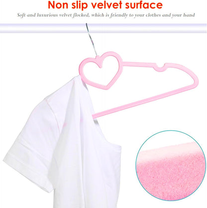 Velvet Hangers 20 Pack, 16" Non Slip Adult Hangers, Slim Clothes Hanger with 360 Degree Swivel Hook - Durable & Cute for Coats, Shirts, Dress (Pink)