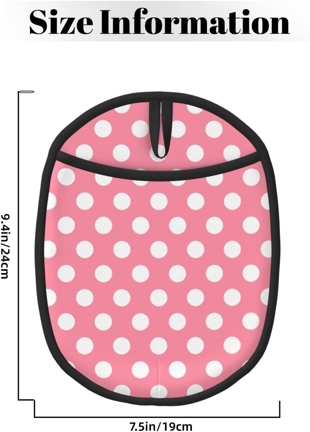 Pot Holders for Kitchen - Non Slip Silicone Oven Mitts Hot Pads, Heat Resistant Pot Holders, Light Pink Polka Dot Print (a) Hanging Loop Potholders for Baking Kitchen with Pocket