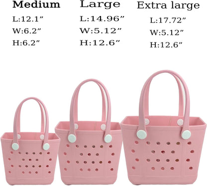 Small Rubber Tote Bag for Women-Cute Sports Bag for Travel, Pool Days, Gym, & Daily Use Durable Lightweight Design