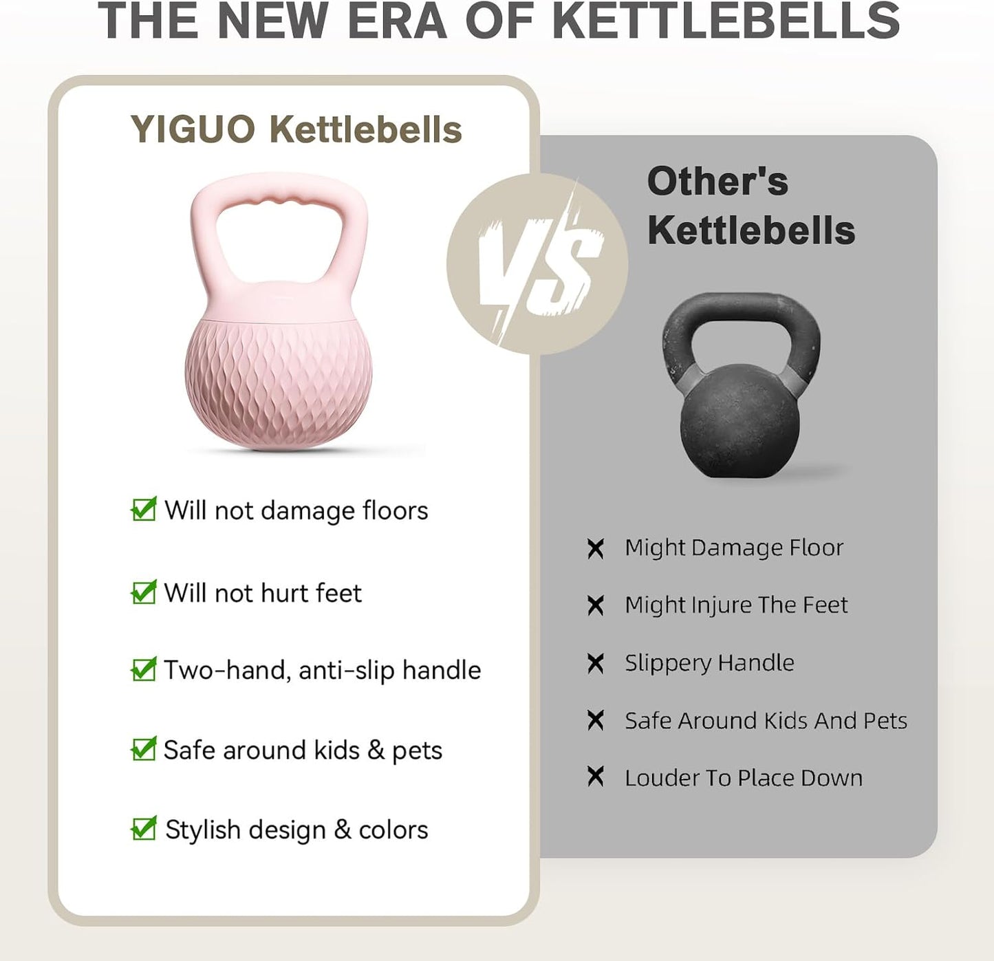 YIGUO Soft Kettlebell, Kettlebells Cushioned Impact-Resistant Base and Anti-Slip Grip, Strength Training Kettle Bell for Women and Men, Home Workout