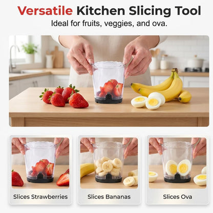 Strawberry Slicer, 2026 New Egg Slicer for Hard Boiled Eggs, 3.54" x 3.94" Kitchen Slicer for Fruits & Vegetables, Durable Meal Prep Tool for Home Use (Pink)