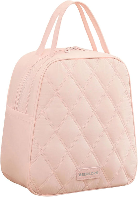 Lunch Box for Women Insulated,Soft Lightweight Lunch Cooler,Leakproof Adult Lunch Bag for Work Camping Picnic Beach,Pink