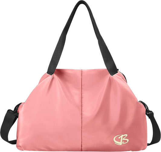 Gym Bag for Women Small Light Pink 45x27x20 cm with Wet Pocket, Overnight Travel Sports Tote Bags for Fitness, Workout