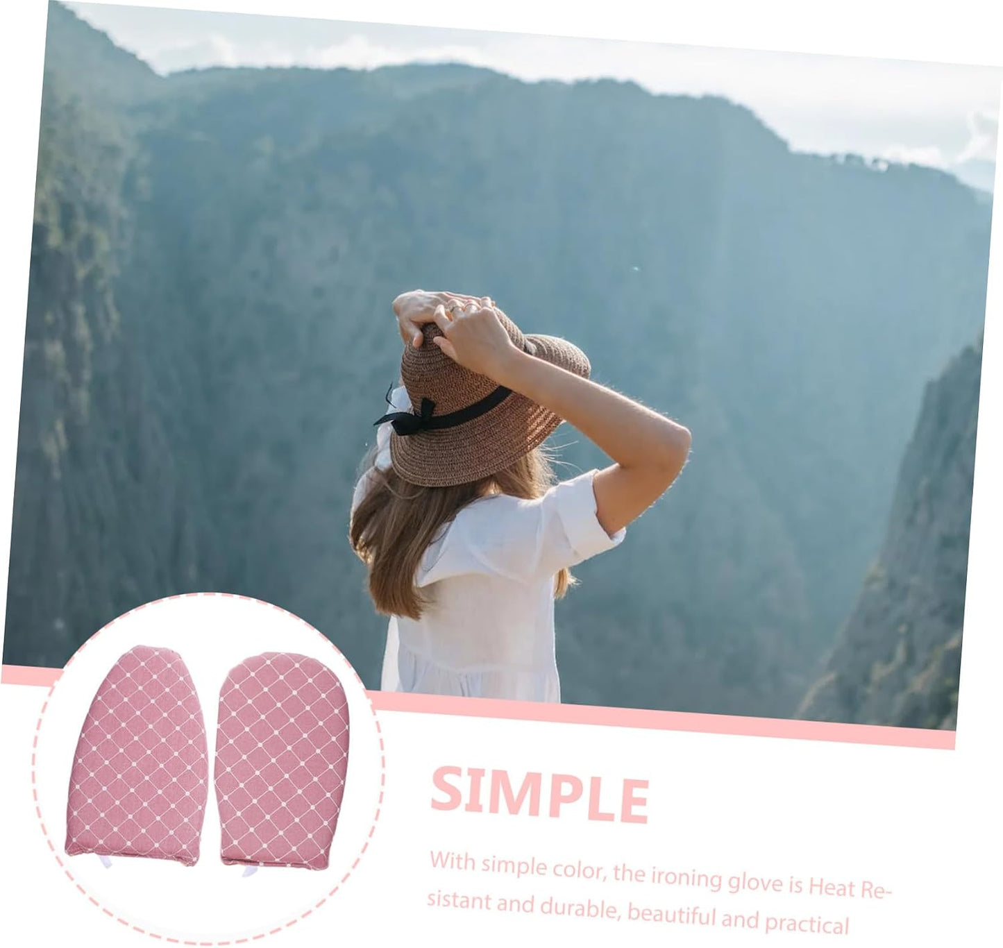 Zerodeko 2pcs Handheld Ironing Gloves Lightweight Steam Mitts for Garment Steamer Comfortable Breathable Design for Home Use Travel Protects Hands from Heat Scalding