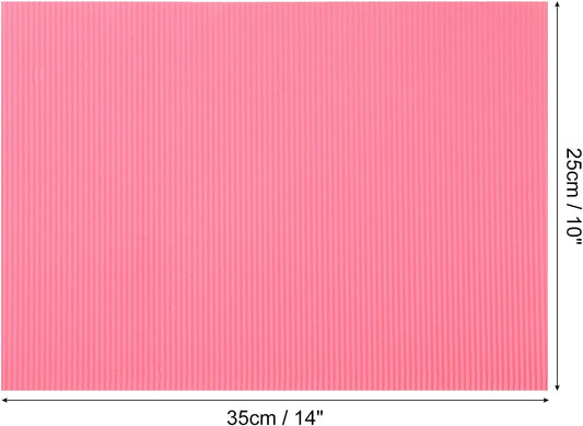 uxcell 10pcs Corrugated Cardboard Paper Sheets,Peach Color,14 inch x 10inch,for Craft and DIY Projects