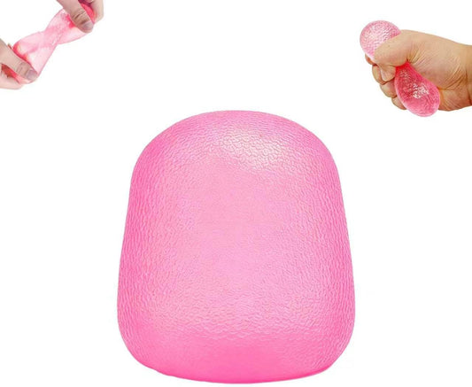 Soft Silicone Squishy Ball – Slow Rising Gumdrop Squeeze Toy for Kids Ages 3+ & Adults, Sensory Desk Toy for Home, Office & Everyday Play (Pink)