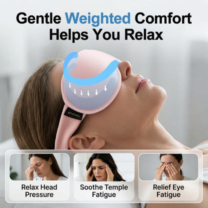 Weighted Eye Masks for Sleep Women: 3D Contoured Blackout Sleep Mask with Zero Pressure, Eyelash Friendly & Comfortable Blindfold for Airplane Travel, Night Shift Nurse, Yoga & Thoughtful Gift, Pink