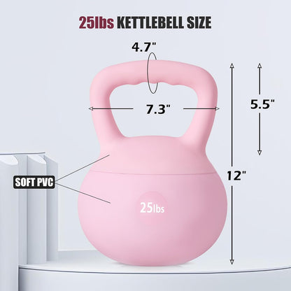 sogesfurniture Soft Kettlebells,Safe Strength Training Kettlebells,Iron Sand Filled Weights Strength Training Kettlebells,Fitness Soft Kettlebells for Women Men Children