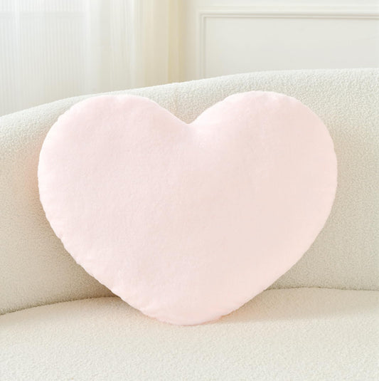 Petrella Heart Pillow Cute Fuzzy Pillows Throw Pillows for Bed Livingroom Home Decor Cushion Decorative Aesthetic Preppy Pillows Pink2,Small 13"x10"
