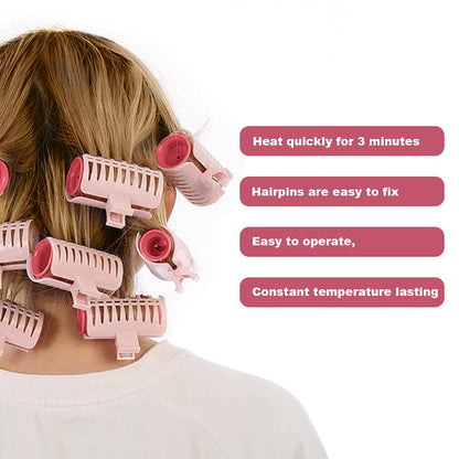 Yosoo Hair Perm Rods, 15pcs Electric Hot Rollers with Instant Heat, Clip Travel Hot Rollers for Long and Short Hair, 30mm, Pink (8ead9545-a6a7-4304-aaf7-72995c9eeadd)