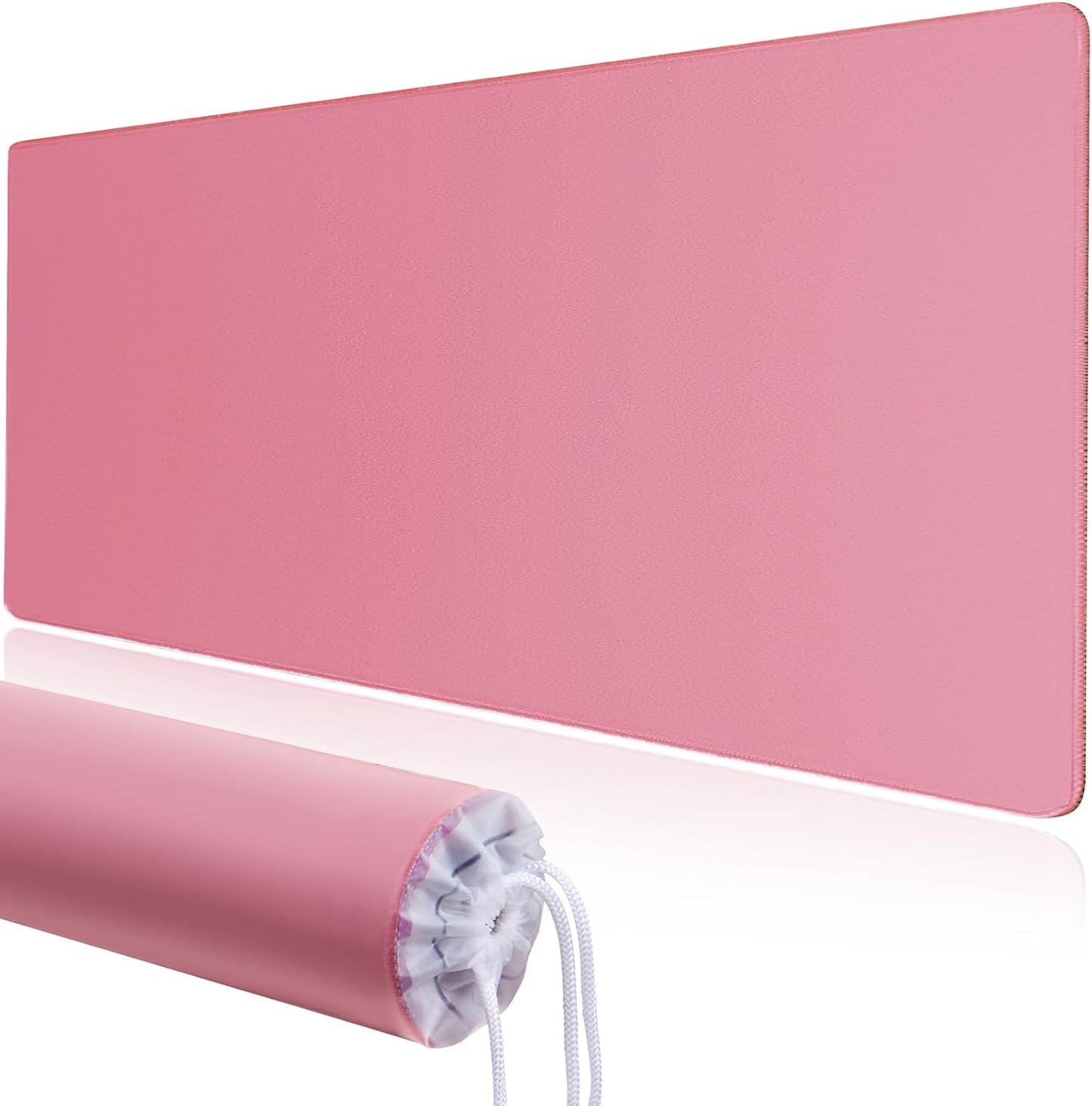 Pink Desk Mat Large Gaming Mouse Pads, Computer Desk Cover Matt for Desktop Keyboard and Mouse, Big Office Pad Protector Mats, XXL Extra Large Mousepads, Pink Office Supplies for Women, 35.4 x 15.7In