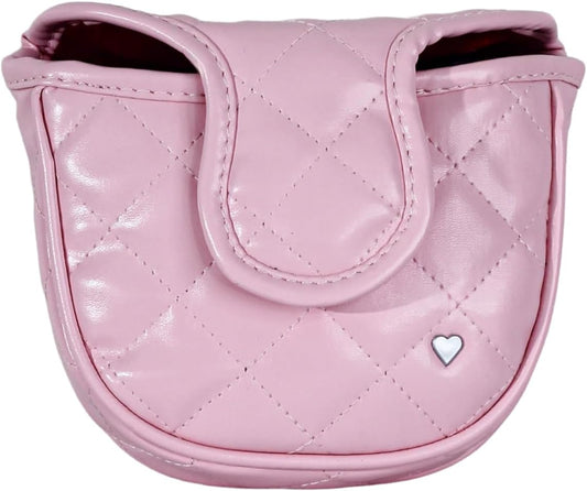 Glove It Mallet Putter Headcover Quilted Light Pink | Hand-Crafted | Magnetic Closure | Water-Resistant & Anti-Stain | Plush Lining | Heel-Shaft Fit