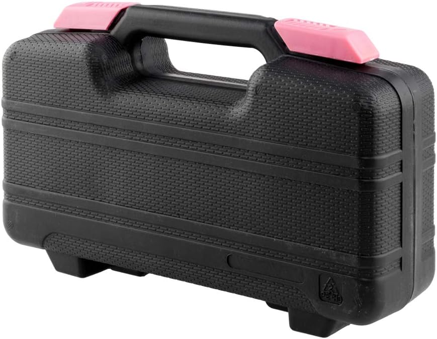 39-Piece Home Tool Kit with Carrying Case, Hand Tools Set with Pliers, Screwdrivers, Hammer,Pink