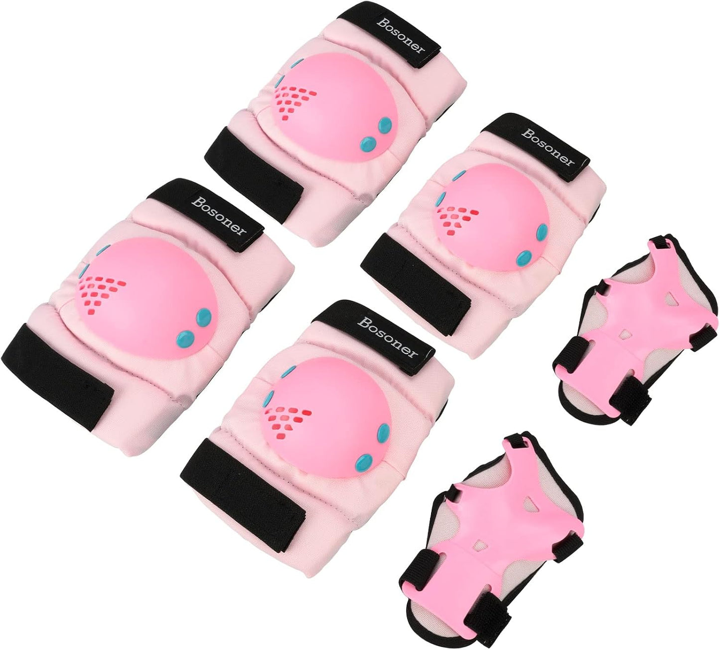 BOSONER Kids/Youth Knee Pad Elbow Pads for Roller Skates Cycling BMX Bike Skateboard Inline Rollerblading, Skating Skatings Scooter Riding Sports