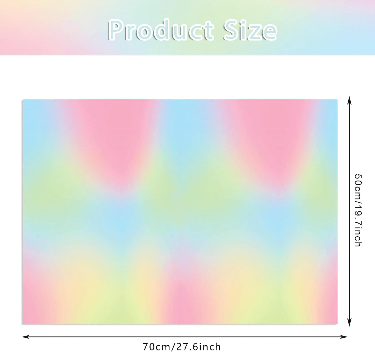60 Sheets Gradient Rainbow Tissue Paper, 20x14 Pink Gradient Rainbow Tie Dye Styled Gift Wrapping Paper forIY Art Craft Gay Pride Party Bags Birthday Wedding Party Decor Supplies (A)