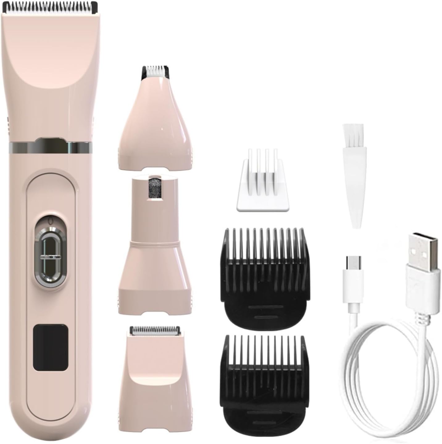 Four-in-One Pet Hair Shaving Artifact, Waterproof and Easy to Wash and Shave Feet, Grinding Armor Without Hurting Claws, Low Noise Built-in Battery