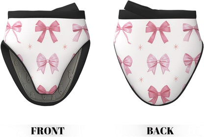 Nine Light Pink Bows Mini Silicone Oven Mitts Heat and Slip Resistant Kitchen Mittens,Short Oven Gloves for Safe Cooking Baking & Grill,5.9"X5.9"