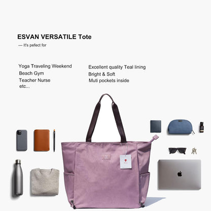 ESVAN Yoga Mat Bag Yoga Tote Carrier Shoulder Bag Carryall Tote for Office,Yoga,Pilates,Travel,Beach and Gym