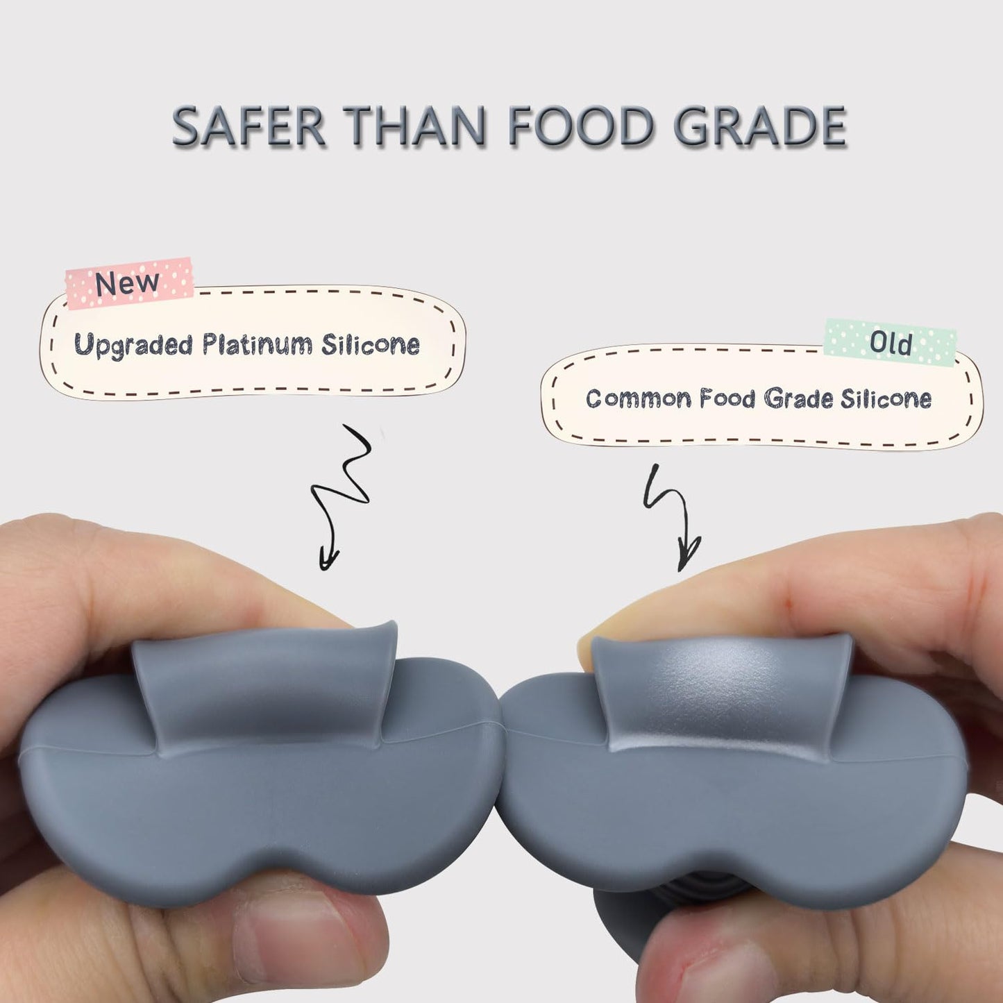Ginbear Platinum Silicone Baby Spoons Self Feeding 6 Months First Stage, Non Toxic Infants Led Weaning Utensils for Training, Soft BLW Supplies Pack of 4 (Hazy Green/Pink)