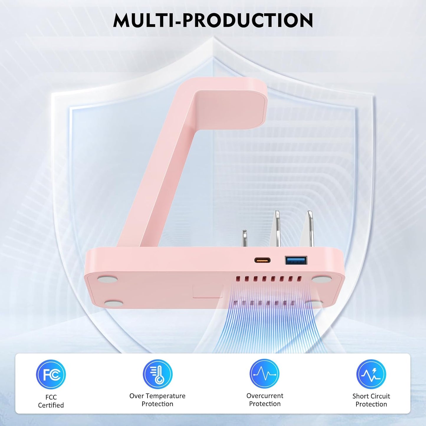GAUOLN Wireless Charger for iPhone - 5 in 1 Charging Station for Multiple Devices Apple: Wireless Charging Stand Dock for iPhone 17 16e 16 15 14 13 12 Pro Max Apple Watch Airpods