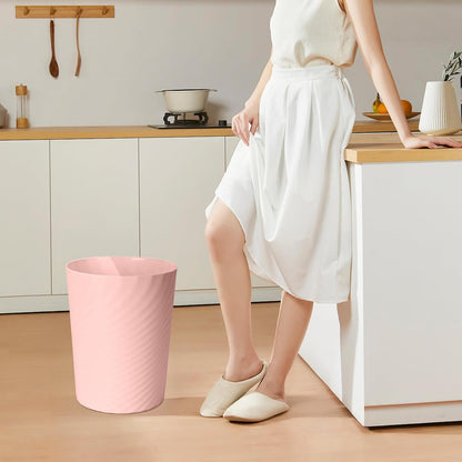 2-Pack Strength Trash Can - Small Waste basketbin - 1.8 Gallon- for Office,Home,Bathroom,Kitchen - Pink