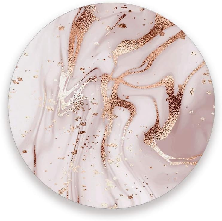 Coasters for Drinks Set of 2 Pieces Absorbent Ceramic Coasters with Cork Base, ﻿Pink Marble Rose Gold Texture Coffee Coaster Great Gift for Table, Housewarming, Birthday, Kitchen, Home Decor