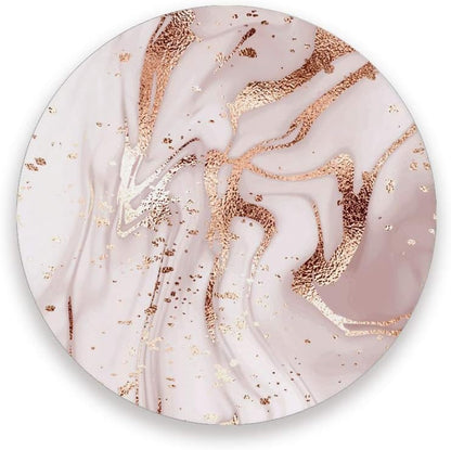 Coasters for Drinks Set of 2 Pieces Absorbent Ceramic Coasters with Cork Base, ﻿Pink Marble Rose Gold Texture Coffee Coaster Great Gift for Table, Housewarming, Birthday, Kitchen, Home Decor