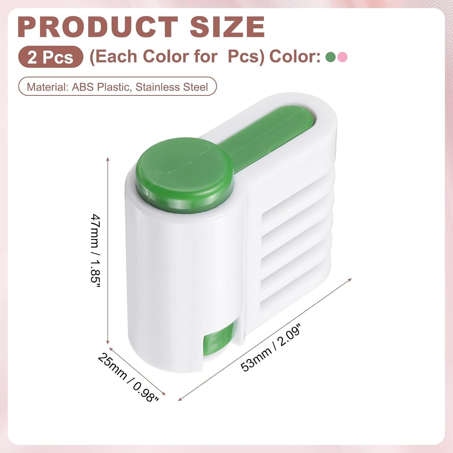 uxcell 2 Pcs Cake Leveler Slicer, DIY Cake Slicer, 5 Layers Bread Leveler, Pink/Green
