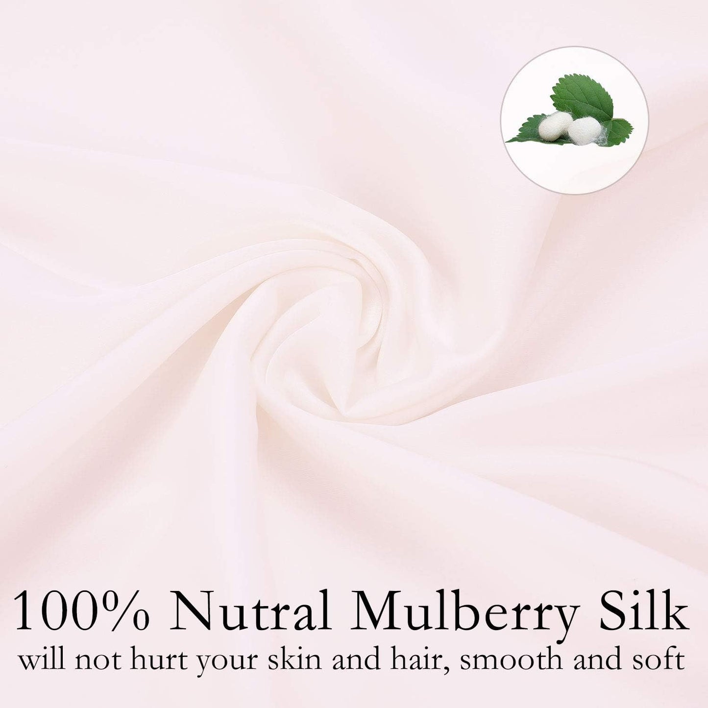 JOGJUE Silk Pillowcase for Hair and Skin 2 Pack 100% Mulberry Silk Bed Pillowcase Hypoallergenic Soft Breathable Both Sides Silk Pillow Case with Hidden Zipper, Pillow Cases (King, Light Pink)