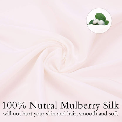 JOGJUE Silk Pillowcase for Hair and Skin 2 Pack 100% Mulberry Silk Bed Pillowcase Hypoallergenic Soft Breathable Both Sides Silk Pillow Case with Hidden Zipper, Pillow Cases (King, Light Pink)