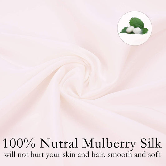 JOGJUE Silk Pillowcase for Hair and Skin 2 Pack 100% Mulberry Silk Bed Pillowcase Hypoallergenic Soft Breathable Both Sides Silk Pillow Case with Hidden Zipper, Pillow Cases (King, Light Pink)