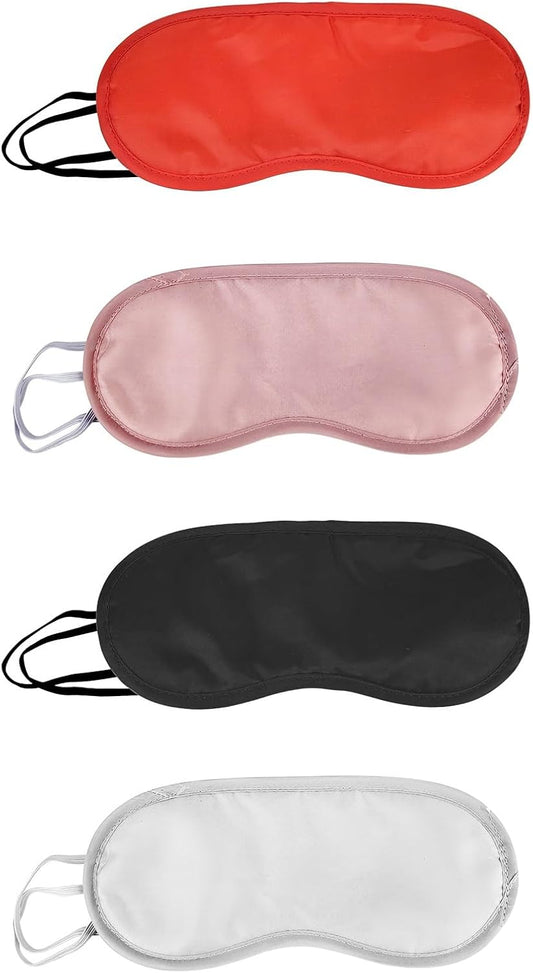 5 Pack Eye Sleep Masks, Sleep Covering, Eye Blinderfold for Sleeping,Travel, Party Games, Supply (Pink)