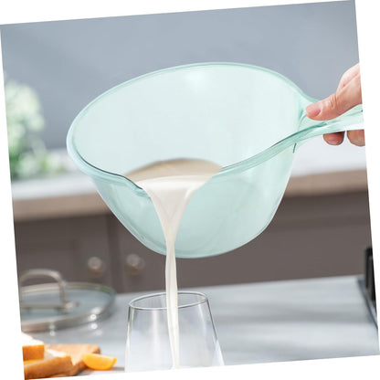 Healifty 3pcs Thickened Kitchen Water Ladle with Ergonomic Handle Pcdg Material Bath and Plant Watering Dipper for Household Tea House Hotel Use in Pink Light Green Brown