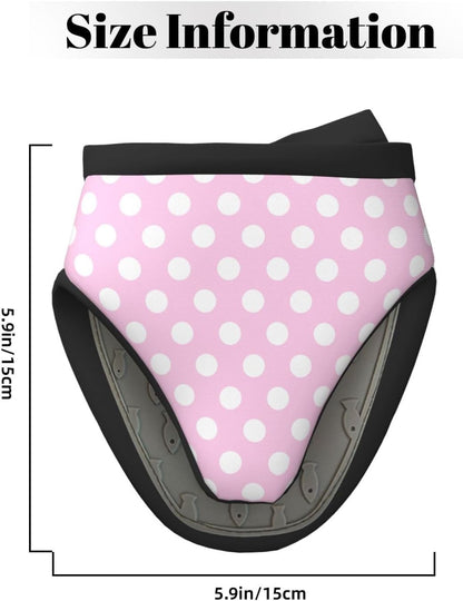 Oven Mitts Heat Resistant, Light Pink Polka Dot Print B Lining Silicone Mini Oven Mitts, Soft Kitchen Gloves Heat Resistant 500℉ for Cooking Baking Microwave with HangingLoop